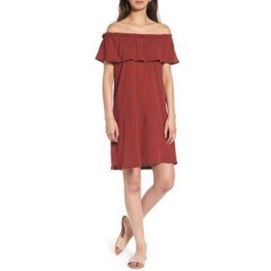 Current/Elliot The Ruffle Dress in Rosewood Size 3/Small NWT!